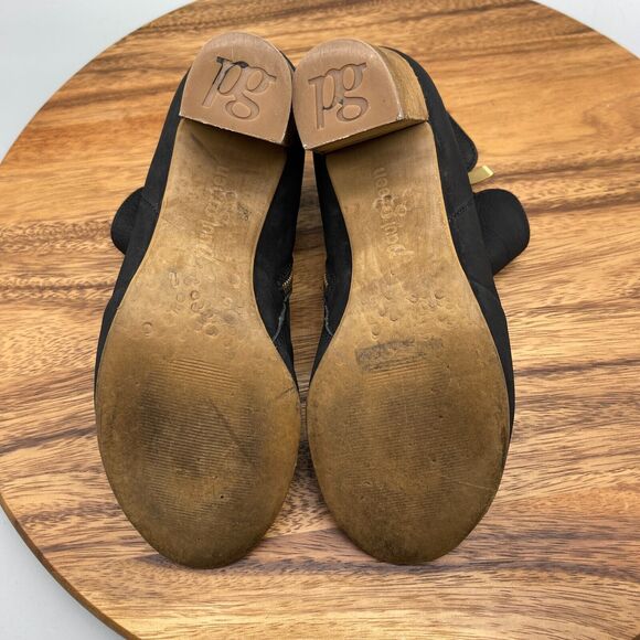 Paul Green Shoes Bellini Black Suede Open Toe Heel Booties Size 7.5 Double Zip - Picture 7 of 8